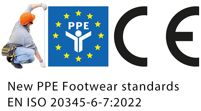 Nuevos EPI Calzado Normas EN ISO 20345-6-7:2022
